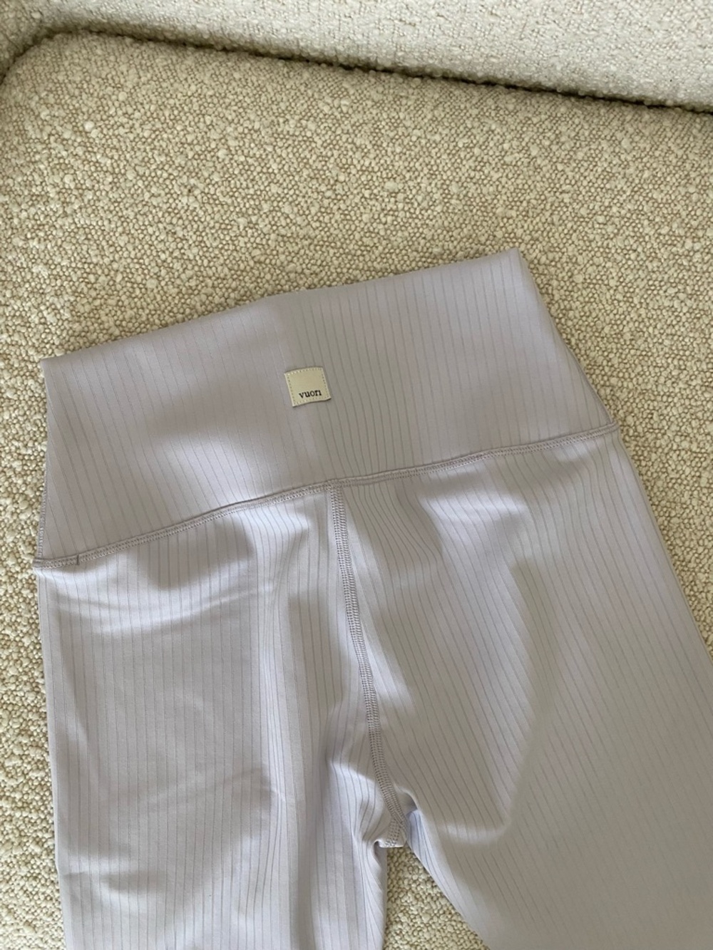 Vuori Inversion Rib Sports Bra and Leggings Matching Set 'Lavender Ice' XS - Picture 8 of 14